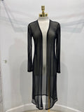 Mesh Long Line Sheer Duster • More Colors