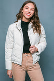 Corduroy Puffer Jacket with Toggle Detail • More Colors