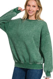 Acid Wash Fleece Oversized Pullover • More Colors