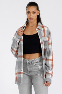 Boyfriend Oversized Soft Flannel Shacket • More Colors