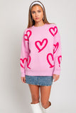 Heart Printed Sweater