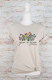 Grow in Grace Flower Graphic Tee • More Colors