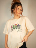 Grow in Grace Flower Graphic Tee • More Colors