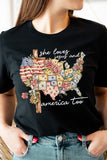 She Loves Jesus And America Too Graphic T Shirts • More Colors