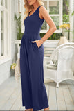 Scoop Neck Wide Strap Jumpsuit • More Colors