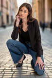 City Sleek Notch Open Blazer • More Colors