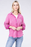 Washed Double Gauze Button Down Shirt • More Colors