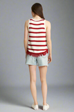 Jade By Jane American Flag Fringe Tank Top
