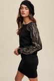 Glam Sequin Sweater Dress/Tunic