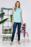 Floral Sleeveless Ruffle Pleated Top • More Colors