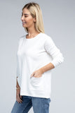Viscose Front Pockets Sweater • More Colors