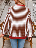 Contrast Striped Long Sleeve Sweatshirt • More Colors