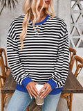 Contrast Striped Long Sleeve Sweatshirt • More Colors
