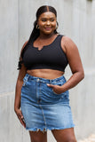 Sleeveless Ribbed V-Neck Bralette