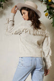 Journee Fringe Sweater