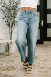 Judy Blue Claudia Mid Rise Wide Leg Ankle Jean