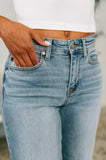 Judy Blue Claudia Mid Rise Wide Leg Ankle Jean