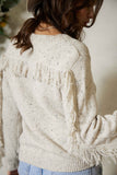 Journee Fringe Sweater