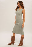 Fitted Knit Midi Dress