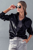 Luxe Vegan Leather Shirt/Jacket • More Colors