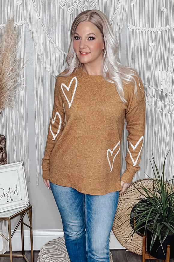 Scattered Hearts Sweater