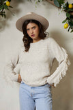 Journee Fringe Sweater