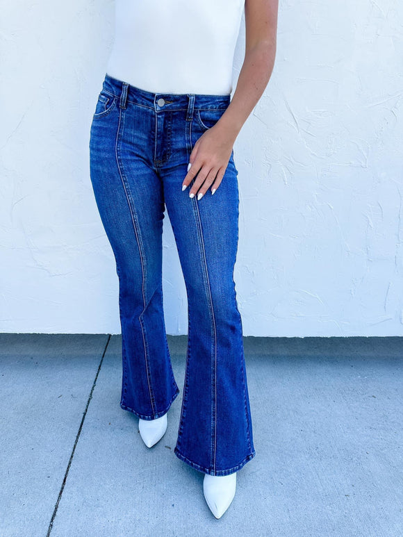 Stella Mid-Rise Flare Denim