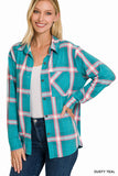 PLAID SHIRT WITH FRONT POCKET • MORE COLORS