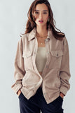 Corduroy Button Down Shirt Jacket With Pockets • More Colors
