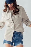 Corduroy Button Down Shirt Jacket With Pockets • More Colors