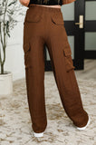 Off Duty Straight Leg Cargo Pants in  Brown