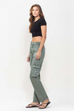 VERVET Mid Rise Straight Jeans with Cargo Pocket Detail