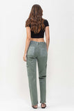 VERVET Mid Rise Straight Jeans with Cargo Pocket Detail