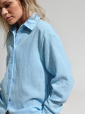 Textured Collared Neck Long Sleeve Shirt • More Colors