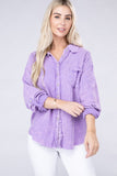 Washed Double Gauze Button Down Shirt • More Colors