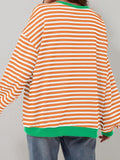 Contrast Striped Long Sleeve Sweatshirt • More Colors
