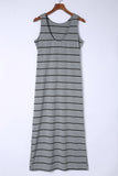 Striped Slit Sleeveless Maxi Dress • More Colors