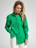 Textured Collared Neck Long Sleeve Shirt • More Colors