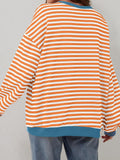 Contrast Striped Long Sleeve Sweatshirt • More Colors
