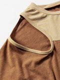 Contrast Round Neck Short Sleeve T-Shirt