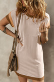 Textured Round Neck Short Sleeve Dress • More Colors