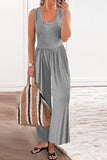 Scoop Neck Wide Strap Jumpsuit • More Colors