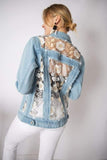 Denim & Lace Floral Jacket