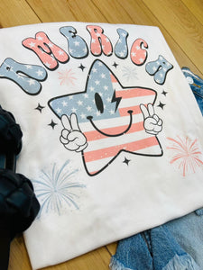 America Peace Star Tee