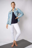 Denim & Lace Floral Jacket