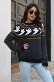 Ribbed Round Neck Long Sleeve Pullover Sweater • More Colors