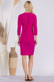 Celeste Round Neck Long Sleeve Slim Dress