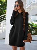 Round Neck Long Sleeve Tunic/Dress with Pockets • More Colors