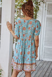 Tie Neck Short Sleeve Dress • More Colors
