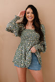 Flora and Fauna Smocked Blouse
